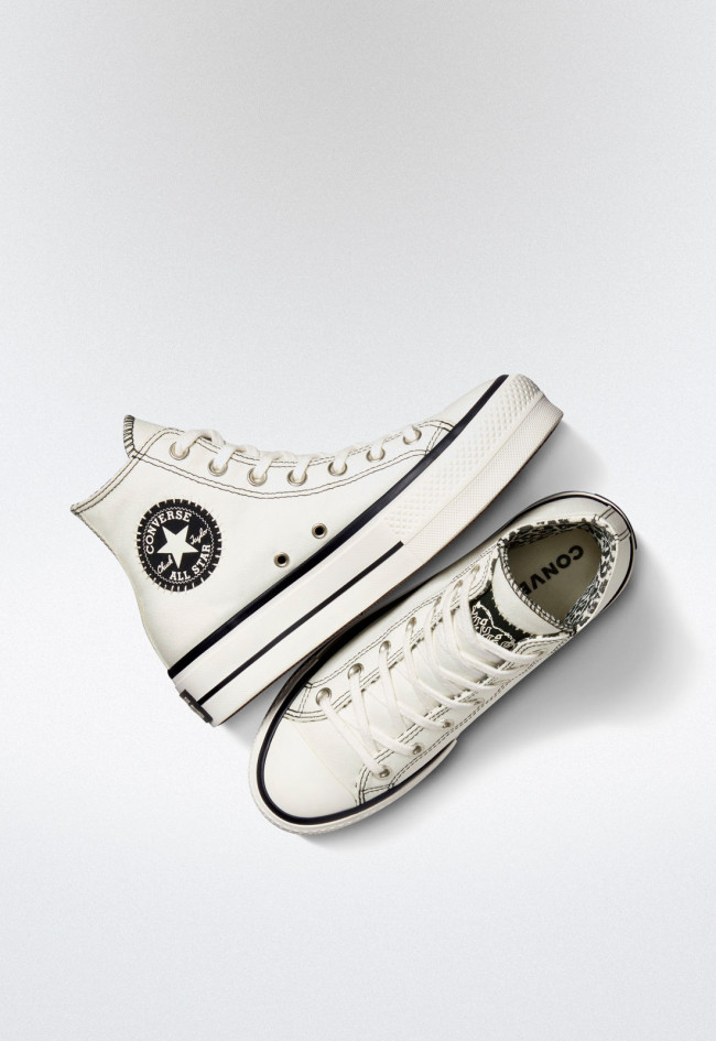 Converse high 2025 mujer plata