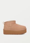 Botín australiano de mujer tostado UGG classic ultra mini platform