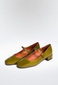 Zapato bailarina de mujer verde Alarcón 24515-610a