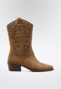 Bota cowboy de mujer taupe Glo deka 7248