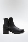 BOTINES DE PIEL NEGRA CON CREMALLERA PORRONET GINGER