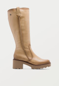 BOTAS DE PIEL CON CREMALLERA CAMEL PORRONET MAYRA