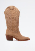 Bota cowboy de mujer taupe Glo arizona