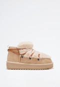 Botín con pelo de mujer beige D. Franklin Nordic Trk Fur Low