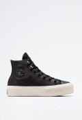 Deportivo de mujer negro Converse chuck taylor all star lift platform water repellent leather