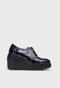 Zapato Blucher Wonders plataforma Azul