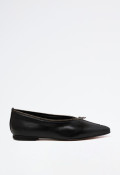 Zapato bailarina cremallera de mujer negro  delia 2181