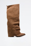 Bota campera con polaina de mujer taupe Chini Equipe an30